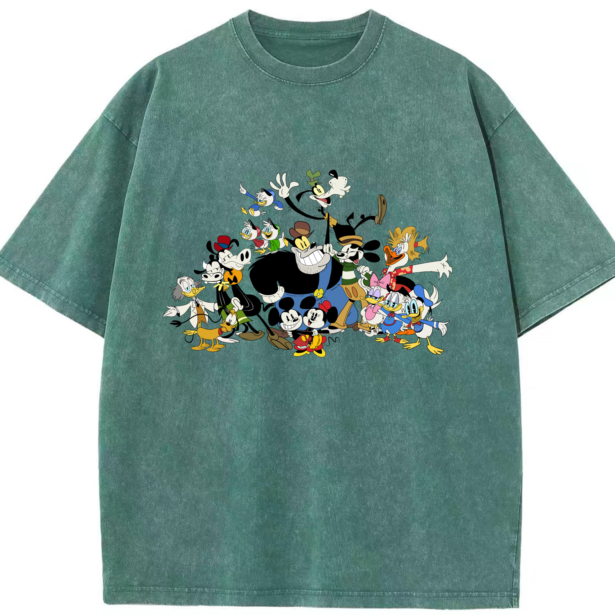 （画像用） ミッキーマウス Mickey Mouse 綿100% ヴィンテージ風 半袖Tシャツ（フロントプリント）